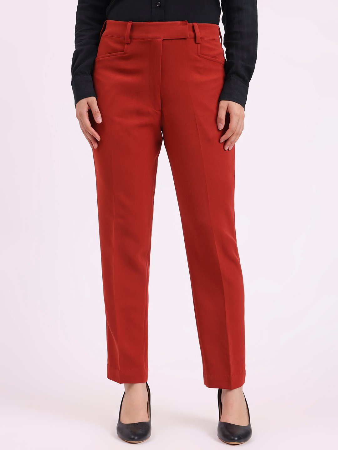 Apsra Boutique Red Regular Fit Women’s Pant – Office & Casual Wear