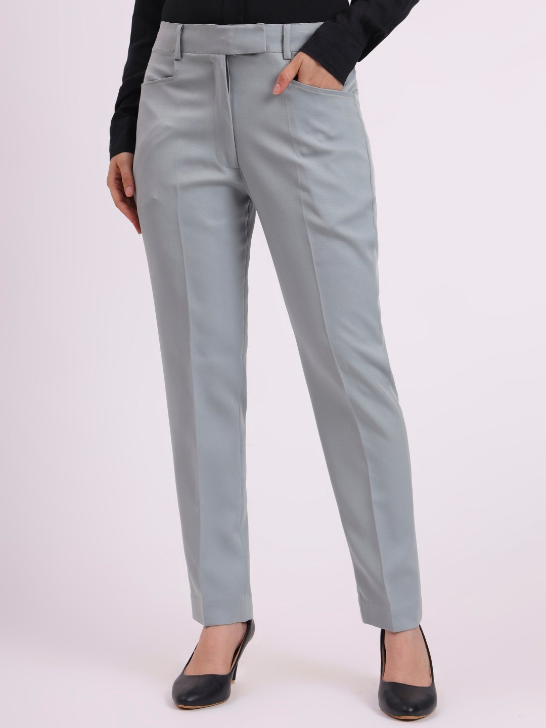 Apsra Boutique Grey Regular Fit Women’s Pant – Office & Casual Wear